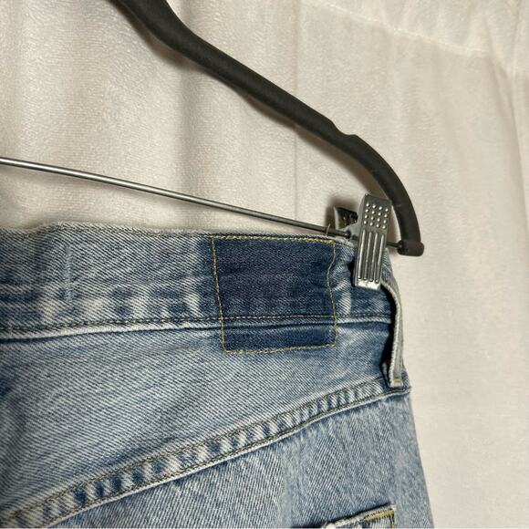 AMO Denim Frida Wide Leg Distressed Blue Jeans Size 28 - Picture 5 of 8